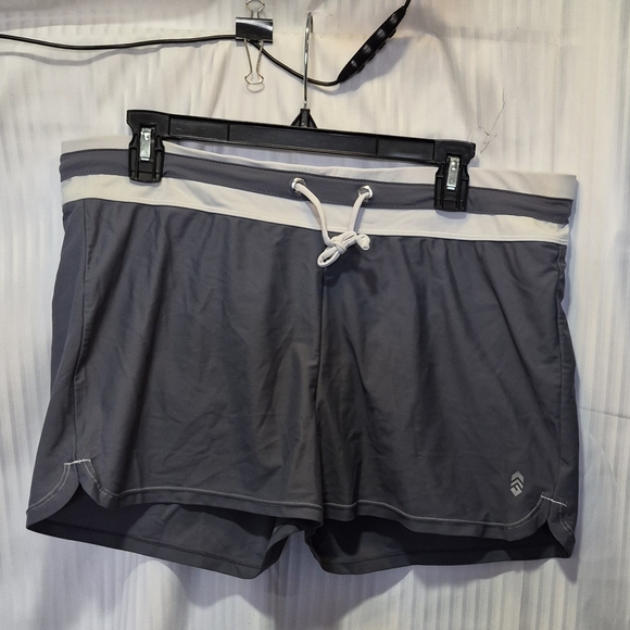 Free Country Navy Swim Shorts with White Waistband - Picture 3 of 8
